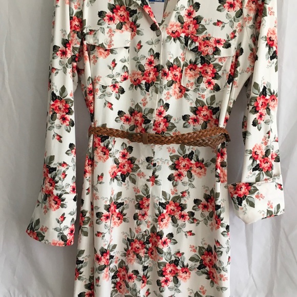Belted printed shirtdress - Picture 3 of 8